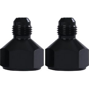 10AN AN10 Female to 6AN AN6 Male Flare Reducer Hose Fitting Adapter Black 2PCS