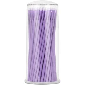 100Pack 1.5mm Touch Up Paint Brushes, Repair Paint Brushes, Disposable Cotton Swabs Micro Applicators for Car Paint Chip Repair Automotive Scratch (Light Purple)
