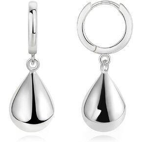 14K Gold Earring Cross Waterdrop Earrings for Women Gold Silver Cross Leverback Drop Gold Silver Teardrop Hoop Dangle Earring White Gold Dangle Drop Earring