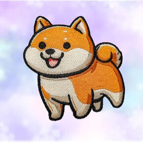 Akita Dog Patch for Clothing Styles Funny Patch Repair Embroidered Appliques for Clothes Sew on/Iron on Jackets Backpacks Hat Wallets, Clothes Dress Fabric for DIY Accessories