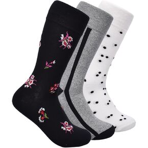 kate spade new york Women's 3-Pack Fall Garden Crew Socks, Soft & Comfortable