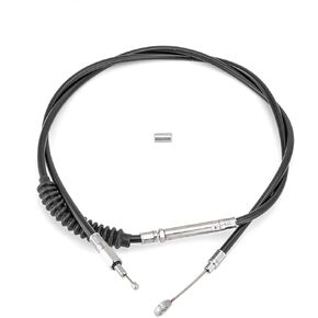 68 11/16" Stainless Steel Clutch Cable Motorcycle Compatible with Harley Touring Electra Glide Road Glide Road King Street Glide 1987-2006 2008-2013, Black