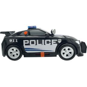 Power Movers 15" Interactive Police Car Toy w/Lights & Sounds, Working Spotlight, Realistic Design & Batteries Included - Age 3+