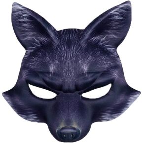 Halloween 3D Animal Half Face Mask Masquerade Party Cosplay Costume for Women and Men