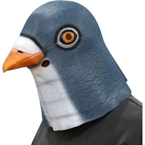Pigeon Head Costume Mask Latex Dove Animal Halloween Carnival Mask