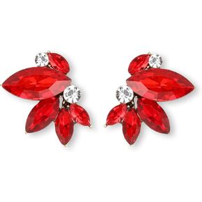 Sparkly Rhinestone Drop Earring Dainty Faux Crystal Earring Studs for Women Wedding Prom Party