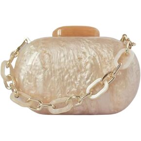 Women Acrylic Clutch Purse Marble Evening Bag Glitter Acrylic Shoulder Handbag Wedding Party Prom Trendy Purse