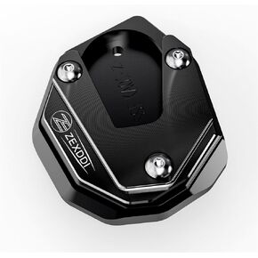CNC Motorcycle Kickstand Pad Foot Side Stand Extension Support Plate Fit For Kawasaki Z900 RS Z650 Z1000 Ninja 650 NINJA 1000SX ZX-6R ZX10R Ninja 250 300 ER6N (Black)