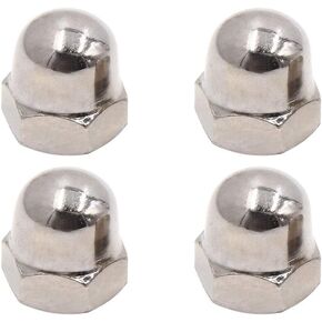 uxcell 4pcs 10mm Thread Dia Chrome Motorcycle Rear Shock Absorber Screw Nut for CG125