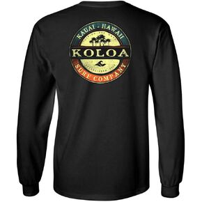 تي شيرت Koloa Surf رجالي من القطن بأكمام طويلة ومقاس عادي، كبير وطويل