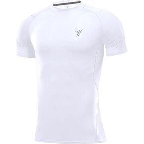 Youper Elite Men's Compression Short-Sleeve T-Shirt, Sportswear for Football, Exercise & Fitness