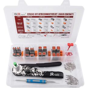 JRready Deutsch DTM Connector kit, Deutsch Crimp Tool NEW-DT1 Crimper for Deutsch DT DTM DTP Connectors Kit, Equal to HDT 48 00 Deutsch Crimper 12-22AWG ST6342-DT1