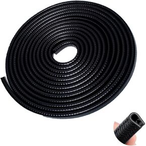 Car Door Edge Guards, 16.4Ft(5m) Car Door Protector Edge Guards Rubber Seal, Door Edge Trim U Shape Edge Protector for Cars Trucks Suvs(Black)