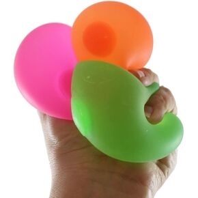 Set of 3 Sugar Balls - Syrup Molasses Thick Glue/Gel Stretch Ball - Ultra Squishy and Moldable Slow Rise Relaxing Sensory Fidget Stress Toy (Random Colors)