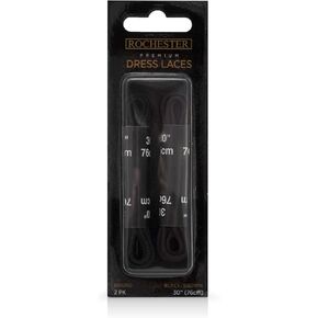 Rochester Premium Dress Laces, Shoe Laces for a Wide Range of Footwear, Shoe Accessories, Black and Brown Shoe Laces