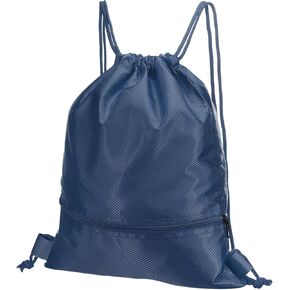 PATIKIL Drawstring Backpack Bag, Drawstring Gym Bag String Backpack with Zip Pocket for Women Men, Green