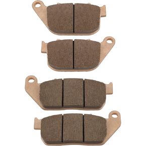 Brake Pads Front and Rear Compatible with Harley Davidson Sportster 883 1200 XL883 XL883C XL883L XL883N XL1200C XL1200L XL1200N XL1200V XL1200X, Sintered Metal