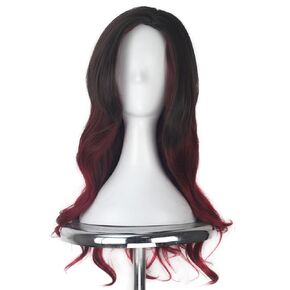 Yan Dream Girl Prestyled Halloween Long Wavy Ombre Brown Red Hair Party Movie Cosplay Costume Wig