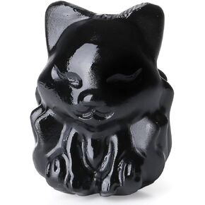 QINJIEJIE 2" Clear Quartz Fox Figurine Natural White Crystals Healing Stone Hand Carved Polished Fox Decor Gemstone Statue Office Room Home Desk Cute Decoration Collectible Gifts for Women in Kuwait