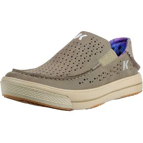 Korkers Men's Leather Fish Moc Vented Rainbow Trout w/Fixed Kling-On Deck Soles