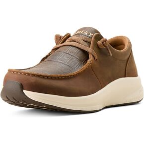 Ariat Men's Buckeye Loafer, Distressed Brown/Dark Tan Crocodile Print, 13