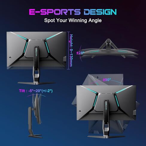 SANSUI Curved Monitor 27 inch 100Hz USB Type-C Computer Monitor with Speakers Built in丨FHD 1080p丨HDR丨110% sRGB丨1500R丨VESA Compatible,for Tablet,Desktop,Laptop and PC Work Gaming (ES-27C1) in Kuwait