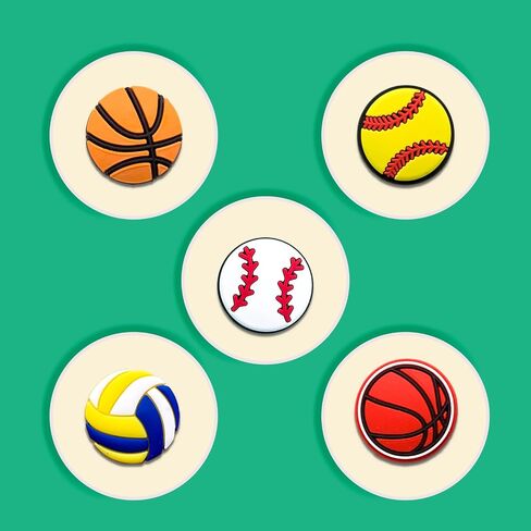 18Pcs Sports Game Astronaut Unicorn Flowers Shoe Charms, Sea Animals Food Fruits Mushroom Charms Pack for Women Men Shoe Decoration in Saudi Arabia