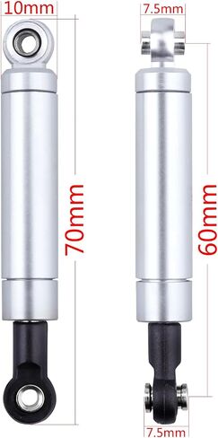RC Shocks Internal Springs 2PCS for RC Car Monster Truck Crawler On-Road Off Road Buggy Touring Drift (Total Length 90mm, Silver) in Saudi Arabia
