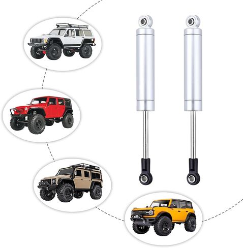 RC Shocks Internal Springs 2PCS for RC Car Monster Truck Crawler On-Road Off Road Buggy Touring Drift (Total Length 90mm, Silver) in Saudi Arabia