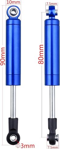 RC Shocks Internal Springs 2PCS for RC Car Monster Truck Crawler On-Road Off Road Buggy Touring Drift (Total Length 90mm, Silver) in Saudi Arabia