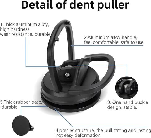 LARDERGO Dent Puller، 3 عبوات من أدوات سحب دنت السيارة، كوب شفط دنت، لإصلاح انبعاجات السيارات، والشاشة، والزجاج، والبلاط والأشياء المتحركة (أسود + برتقالي) in Saudi Arabia