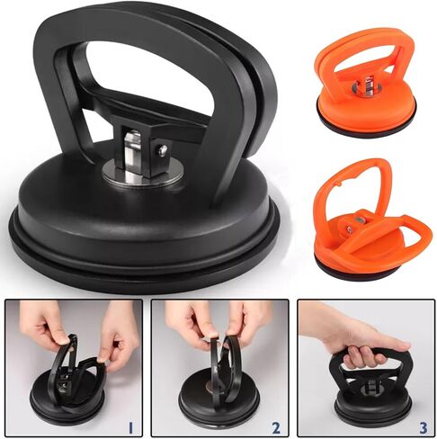 LARDERGO Dent Puller، 3 عبوات من أدوات سحب دنت السيارة، كوب شفط دنت، لإصلاح انبعاجات السيارات، والشاشة، والزجاج، والبلاط والأشياء المتحركة (أسود + برتقالي) in Saudi Arabia