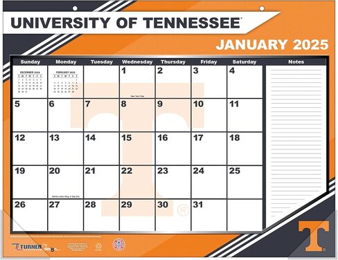 TURNER SPORTS Tennessee Volunteers 2025 22x17 Desk Calendar (25998061489) in Saudi Arabia