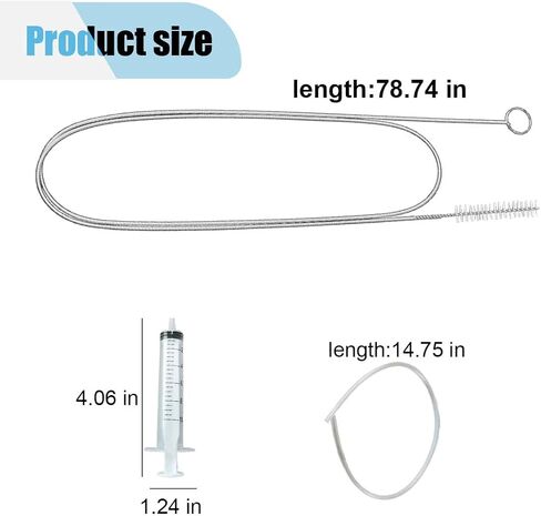 Car Sunroof Drain Cleaning Tool, 78'' Long Pipe Cleaner Drain Brush for Car, Flexible Tube Cleaning Brush, Pipe Cleaning Slim Drain Dredging Tool for Car Sunroof Windshield Wiper Drain Hole (2PCS) in Kuwait