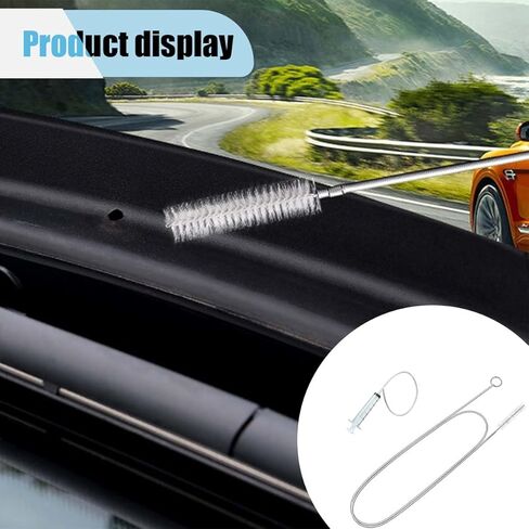 Car Sunroof Drain Cleaning Tool, 78'' Long Pipe Cleaner Drain Brush for Car, Flexible Tube Cleaning Brush, Pipe Cleaning Slim Drain Dredging Tool for Car Sunroof Windshield Wiper Drain Hole (2PCS) in Kuwait