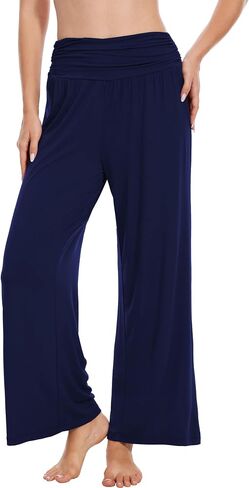 GYS Bamboo-Derived Viscose Pajama Pants for Women Soft Wide Leg Lounge Pants with Pockets High Waisted Pj Bottoms in Saudi Arabia