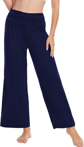 GYS Bamboo-Derived Viscose Pajama Pants for Women Soft Wide Leg Lounge Pants with Pockets High Waisted Pj Bottoms in Saudi Arabia