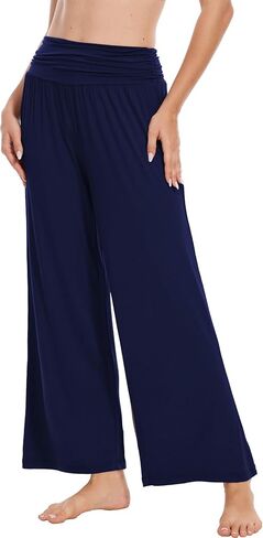 GYS Bamboo-Derived Viscose Pajama Pants for Women Soft Wide Leg Lounge Pants with Pockets High Waisted Pj Bottoms in Saudi Arabia