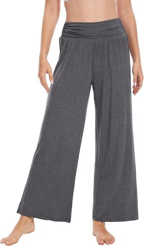 GYS Bamboo-Derived Viscose Pajama Pants for Women Soft Wide Leg Lounge Pants with Pockets High Waisted Pj Bottoms in Saudi Arabia
