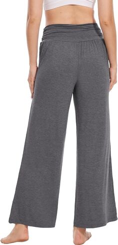 GYS Bamboo-Derived Viscose Pajama Pants for Women Soft Wide Leg Lounge Pants with Pockets High Waisted Pj Bottoms in Saudi Arabia