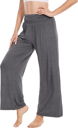 GYS Bamboo-Derived Viscose Pajama Pants for Women Soft Wide Leg Lounge Pants with Pockets High Waisted Pj Bottoms in Saudi Arabia