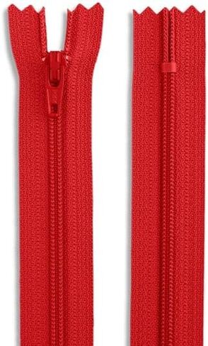 Nylon Coil Red Zipper 7 inch Zip 7" for Sewing Craft #3 Red Non-Separating Zipper in Saudi Arabia