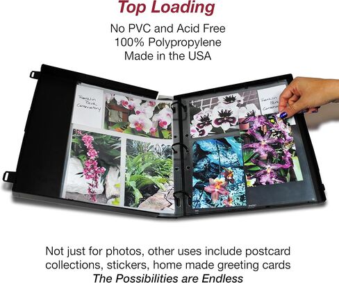 EnvyPak Photo Sheet Protector - Clear, 8.5 X 11 Inch, Holds 6 4" x 6" Inch Photos & Title Cards (6 Photos & 2 Cards per Page) - 3 Hole Punched - Pack of 50 in Saudi Arabia