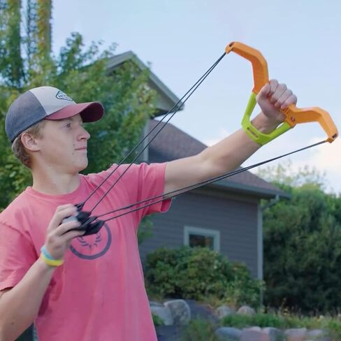 Spunky Pup Bow Blaster Dog Toy | Load, Launch, Fetch Tennis Ball included | Interactive Dog Play | Powerful Slingshot Sends Balls and Small Toys Flying Up to 150 ft in Kuwait