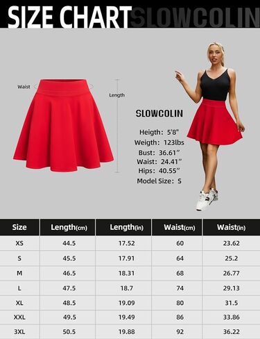 Women's Basic Pleated Skirt A-Line Flared Plain Skirts Stretchy Versatile Casual Mini Skater Skirt in Saudi Arabia