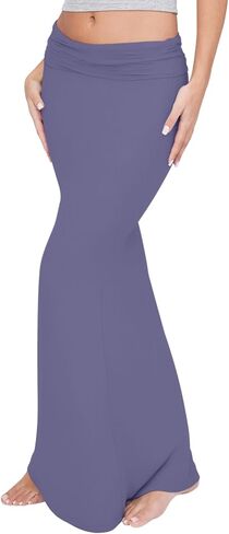 تنانير طويلة مثيرة للسيدات من REORIA قابلة للطي بخصر عالٍ، تنانير طويلة أنيقة للخروج in Kuwait