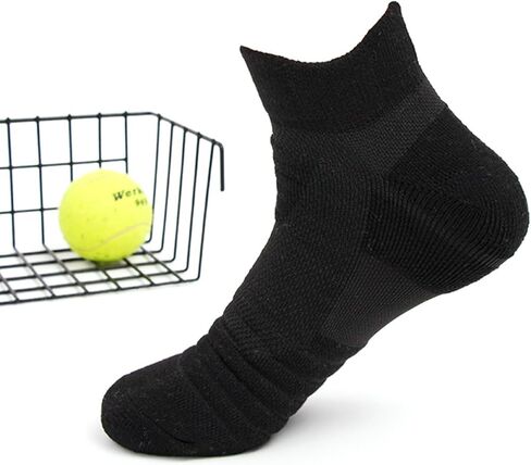 Basketball Socks for Mens Athletic Cushioned Compression Socks Ankle/Mid-Calf Running Hiking Socks 8-13 (6 Pairs) in Saudi Arabia