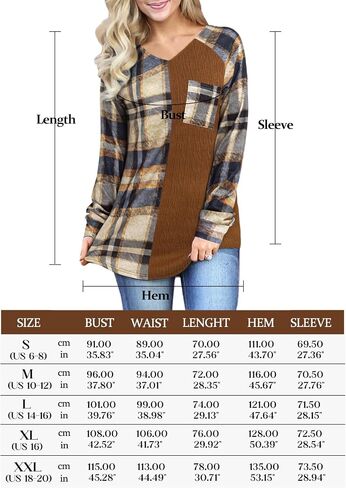 Womens Long Sleeve Buffalo Plaid Shirt Loose Fitting Patchwork Raglan Check Tops in Saudi Arabia