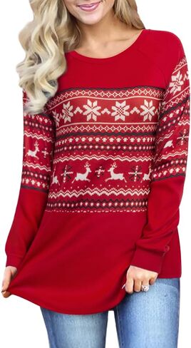 Womens Long Sleeve Buffalo Plaid Shirt Loose Fitting Patchwork Raglan Check Tops in Saudi Arabia
