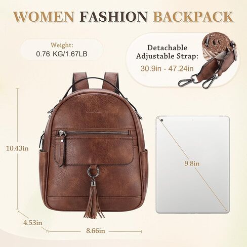 Chase Chic Mini Backpack Purse for Women, Vegan Leather Cute Small Backpack Ladies Fashion Shoulder Handbag for Travel Black in Saudi Arabia